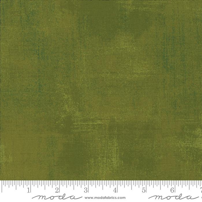 Cotton quilting fabric pattern called 'Grunge in Olivenite'. Part of the 'Grunge Basics' fabric collection. Designed by Basic Grey for fabric company Moda Fabrics. SKU: 30150 398. 44-45 inch width.