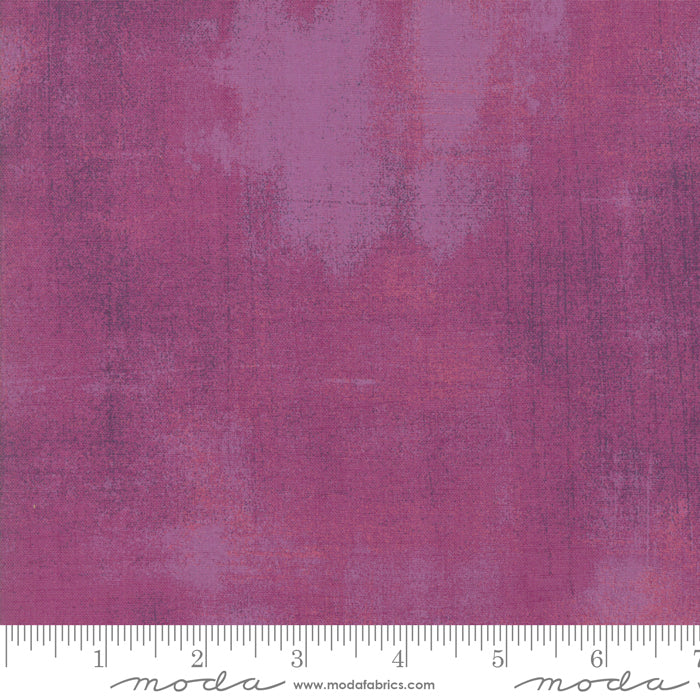 Cotton quilting fabric pattern called 'Grunge in Berry Pie'. Part of the 'Grunge Basics' fabric collection. Designed by Basic Grey for fabric company Moda Fabrics. SKU: 30150-476. 44-45 inch width.