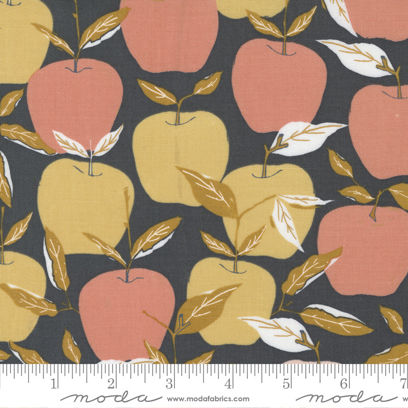 Midnight in the Garden - Enchanted Apple in Charcoal - Fancy That Design House & Co. for Moda Fabrics - 43121 13 - Half Yard