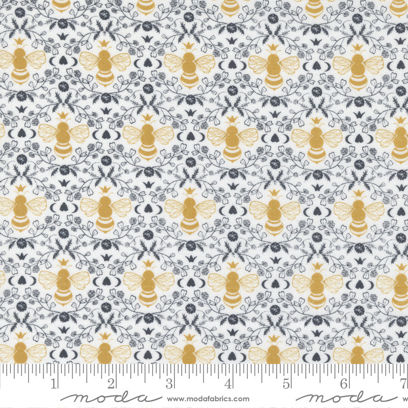 Midnight in the Garden - Honeybee Toile in Mist - Fancy That Design House & Co. for Moda Fabrics - 43124 11 - Half Yard