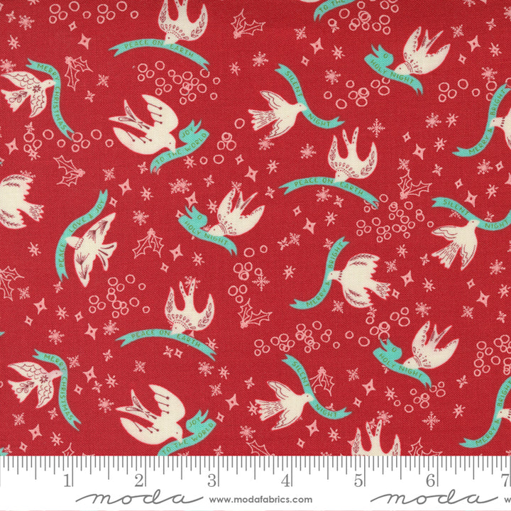 Cheer & Merriment - Good Tidings in Cranberry - Fancy That Design House & Co. for Moda Fabrics - 45532 13 - Half Yard