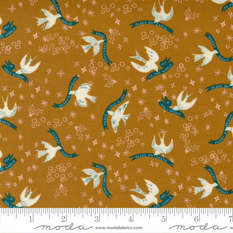 Cheer & Merriment - Good Tidings in Brass - Fancy That Design House & Co. for Moda Fabrics - 45532 15 - Half Yard