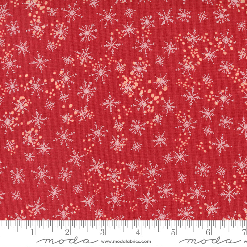 Cheer & Merriment - Snowfall in Cranberry - Fancy That Design House & Co. for Moda Fabrics - 45535 13 - Half Yard