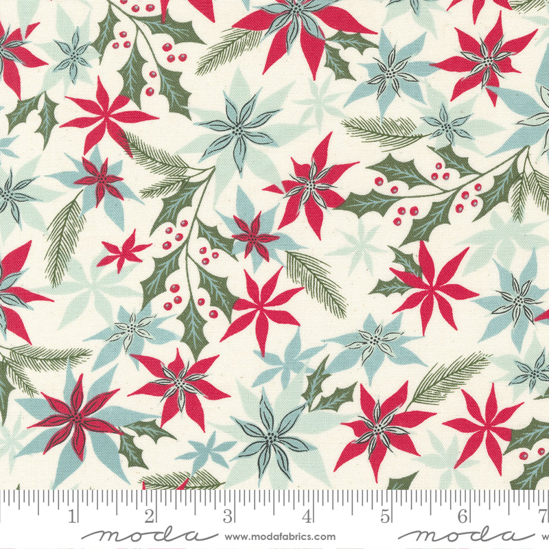 Good News Great Joy - Joyful Petals in Snow - 45561 11 - Half Yard