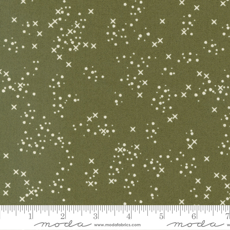 Dawn on the Prairie - Stitch Confetti in Moss Shadow - 45577 21 - Half Yard