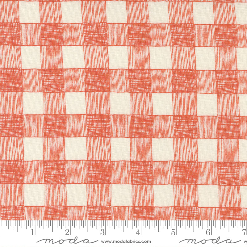 Birdsong - Hand Drawn Plaid in Cardinal - 48356 13 - Half Yard