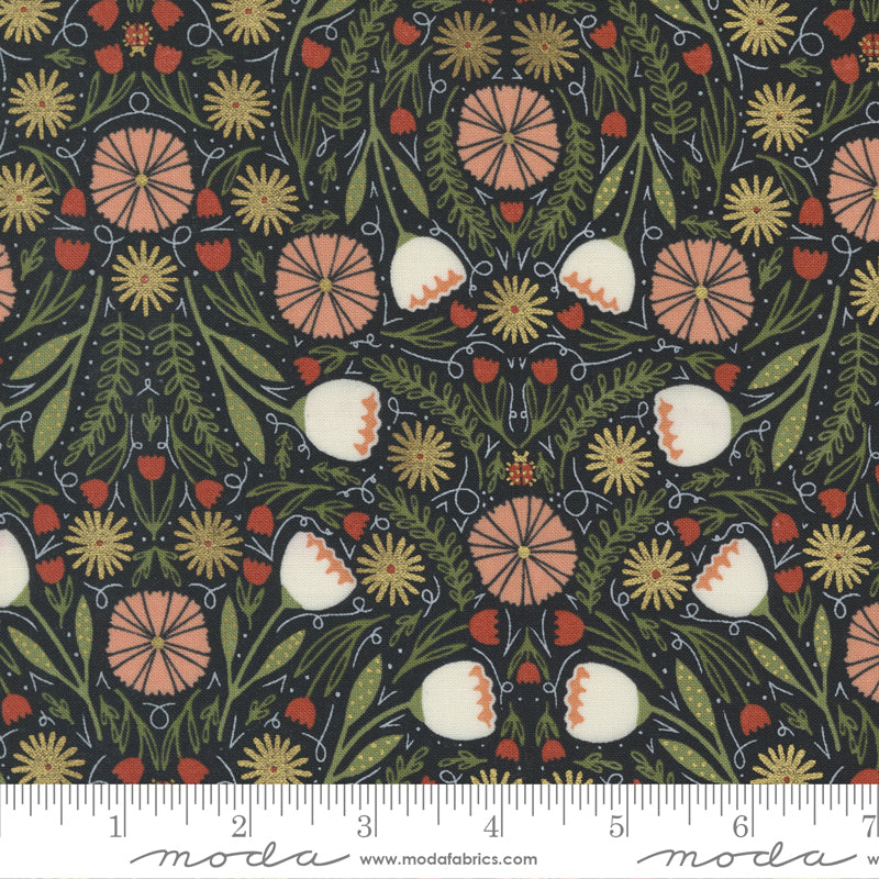 Meadowmere - Moody Florals in Night - 48361 34M - Half Yard