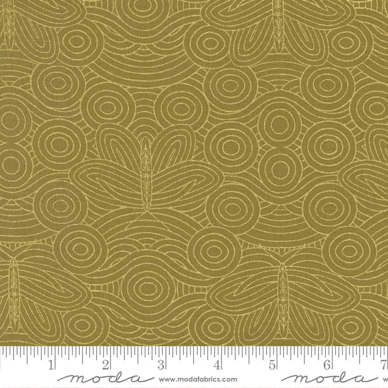 Meadowmere - Butterfly in the Sky in Ochre - 48366 38M - Half Yard