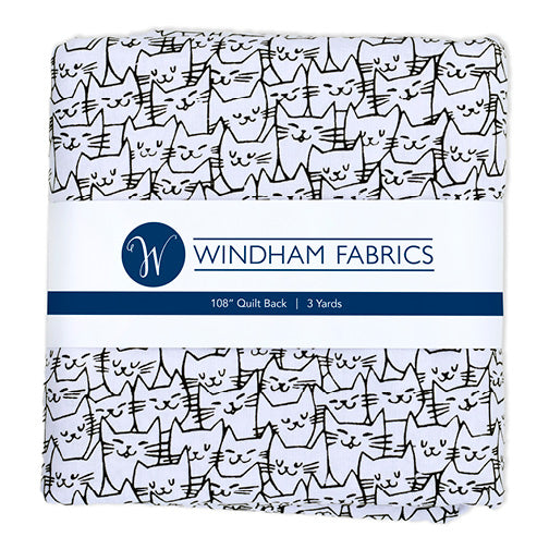 Packed Cats - 108" WIDE x 3 YARD PRECUT - Whistler Studios for Windham Fabrics - 51120-PC1