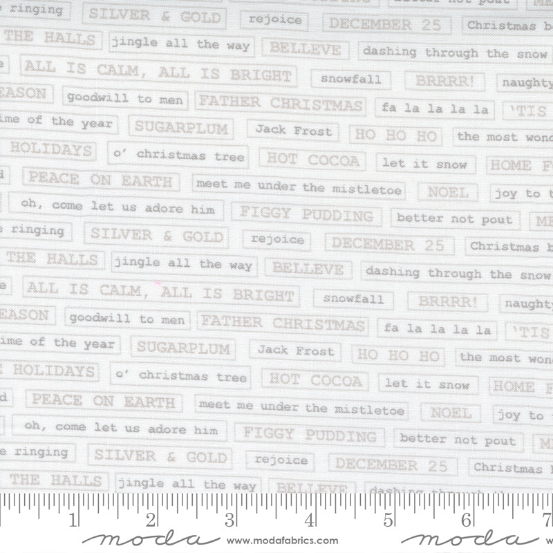 Christmas Morning - Fa La La in Snow Multi - Lella Boutique for Moda Fabrics - 5145-11 - Half Yard