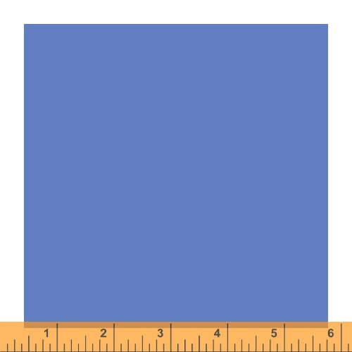 Cotton quilting fabric pattern called 'Provence Blue'. Part of the 'Ruby and Bee Solids' fabric collection. Designed by Heather Ross for fabric company Andover Fabrics. SKU: 51583 15. 44-45 inch width.
