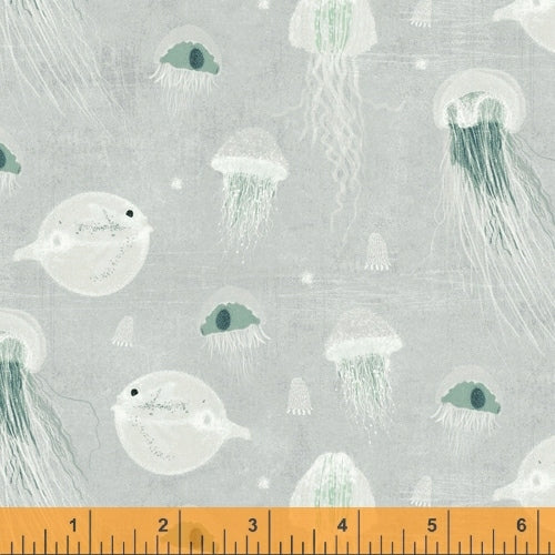 Whale Tales - Jellyfish in Surf - Katherine Quinn for Windham - 52101-2 - Half Yard