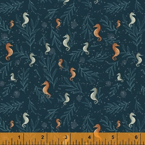 Whale Tales - Seahorses in Ocean - Katherine Quinn for Windham - 52102-1 - Half Yard