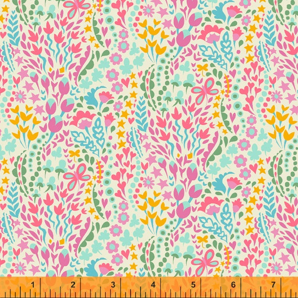 Eden - Flower Blanket in Cream - Sally Kelly - 52809-1 - Half Yard