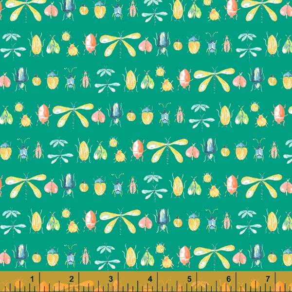 Tabanca - Gasparee in Teal - Tamara Kate for Windham Fabrics - 52821-18 - Half Yard