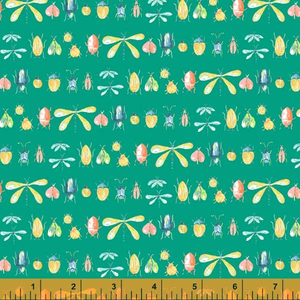 Tabanca - Gasparee in Teal - Tamara Kate for Windham Fabrics - 52821-18 - Half Yard