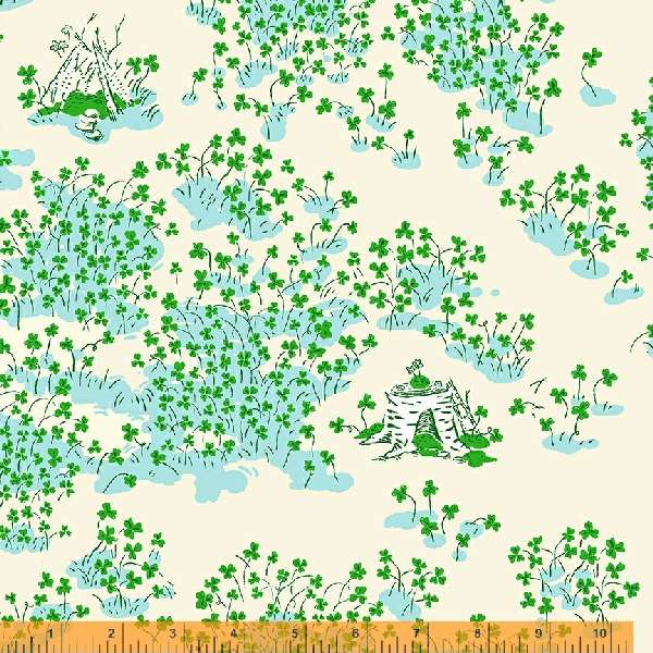 Lucky Rabbit - Fairy House in Cream - 53244-1 - Half Yard
