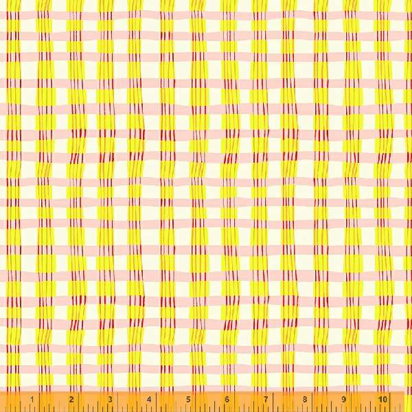 Lucky Rabbit - Painted Plaid in Pink - 53245-7 - Half Yard