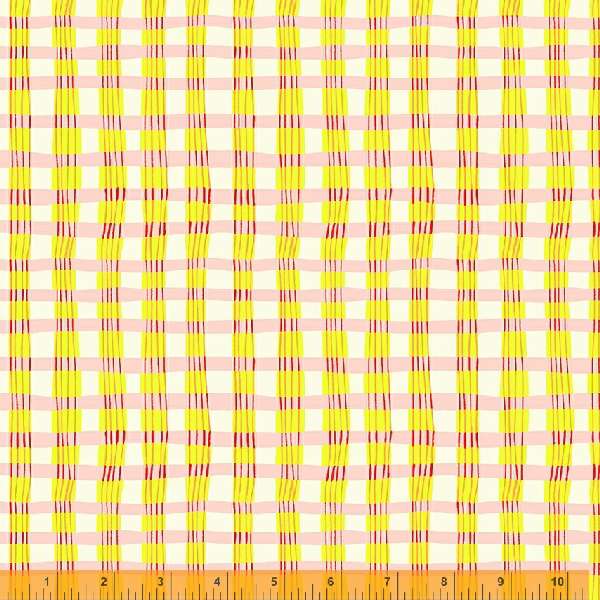 Lucky Rabbit - Painted Plaid in Pink - 53245-7 - Half Yard