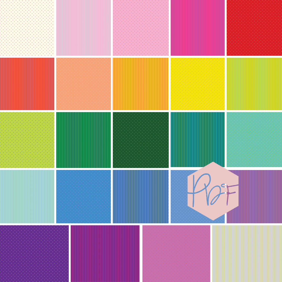 Tula Pink True Colors 2022 - Fat Quarter Bundle of 24 Prints - Tula Pink for Free Spirit - FB2FQTP.TINYCOOR