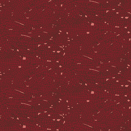 Cotton quilting fabric pattern called 'Devil's Arrow in Flame Skimmer'. Part of the 'Sleuth' fabric collection. Designed by Giucy Giuce for fabric company Andover Fabrics. SKU: A-458-R. 44-45 inch width.