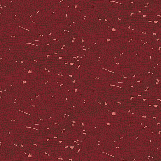 Cotton quilting fabric pattern called 'Devil's Arrow in Flame Skimmer'. Part of the 'Sleuth' fabric collection. Designed by Giucy Giuce for fabric company Andover Fabrics. SKU: A-458-R. 44-45 inch width.