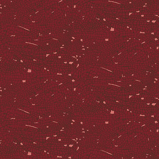 Cotton quilting fabric pattern called 'Devil's Arrow in Flame Skimmer'. Part of the 'Sleuth' fabric collection. Designed by Giucy Giuce for fabric company Andover Fabrics. SKU: A-458-R. 44-45 inch width.