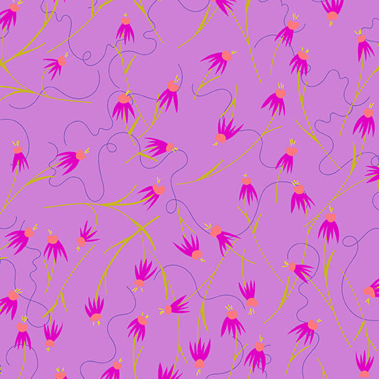 Wildflowers - Coneflowers in Lilac - A-671-P - Half Yard