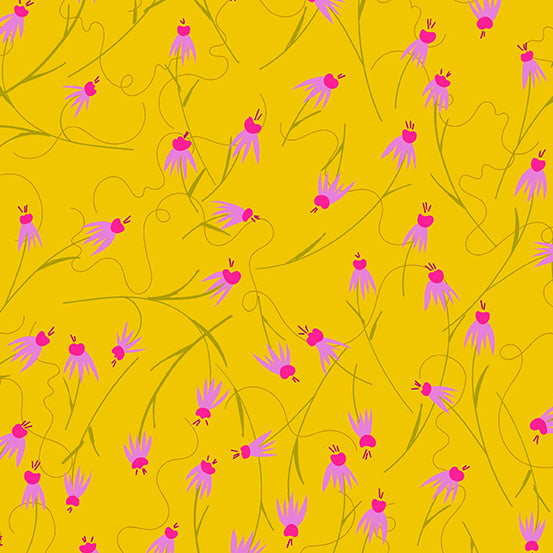 Wildflowers - Coneflowers in Sunshine - A-671-Y - Half Yard