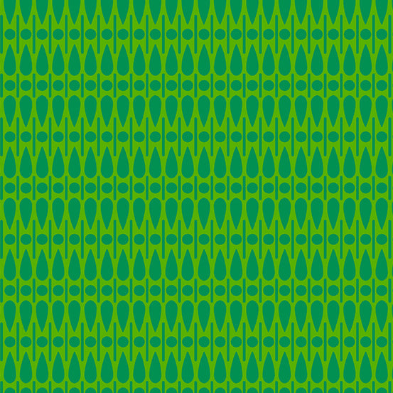 Wildflowers - Geometric in Grass - A-672-G - Half Yard