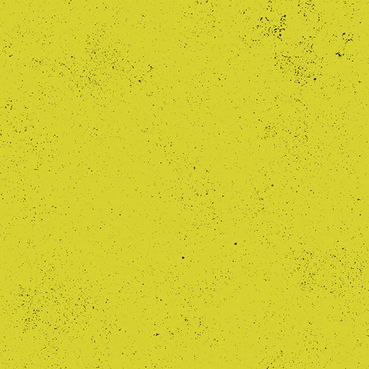 Cotton quilting fabric pattern called 'Spectrastatic in Chartreuse'. Part of the 'Spectrastatic II' fabric collection. Designed by Giucy Giuce for fabric company Andover Fabrics. SKU: A-9248-V. 44-45 inch width.