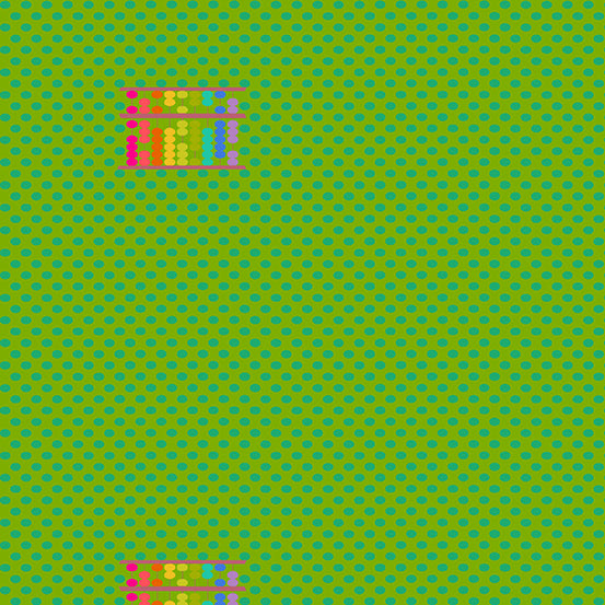 Cotton quilting fabric pattern called 'Abacus Dot in Emerald'. Part of the 'Ellipse' fabric collection. Designed by Alison Glass for fabric company Andover Fabrics. SKU: A-9886-G. 44-45 inch width.