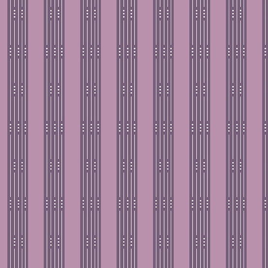 Fabrics from the Attic - Throughline in Plum - Giuseppe Ribaudo for Andover - A-9977-P - Half Yard