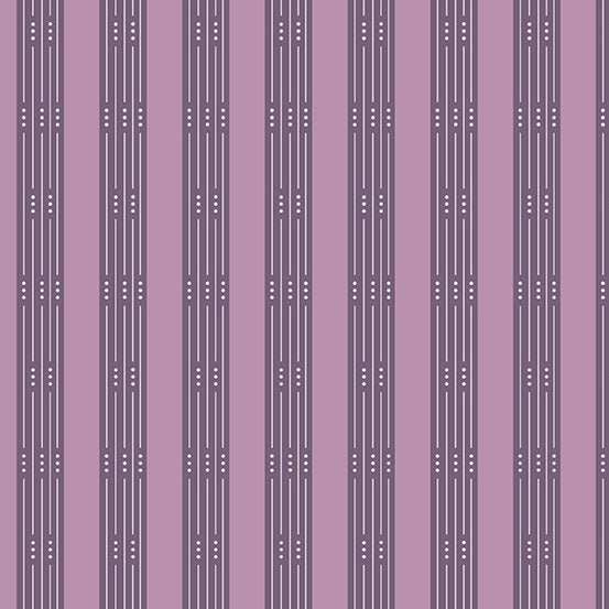 Fabrics from the Attic - Throughline in Plum - Giuseppe Ribaudo for Andover - A-9977-P - Half Yard