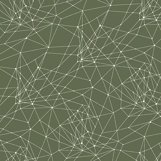 Fabrics from the Attic - Little String Theory in Forest - Giuseppe Ribaudo for Andover - A-9979-G - Half Yard