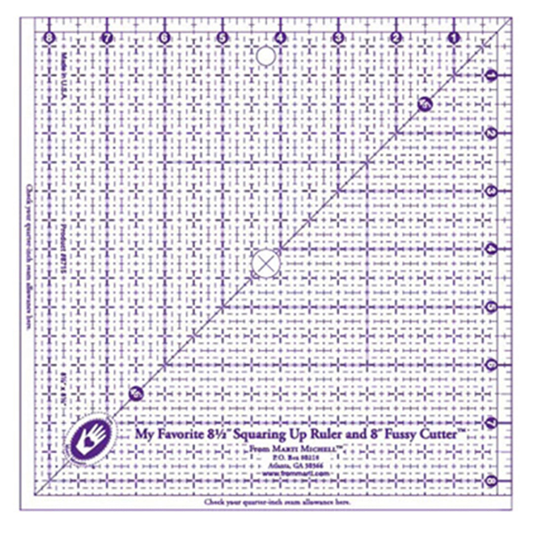 Marti Michell - My Favorite 8-1/2" Squaring Up Ruler - Acrylic Ruler