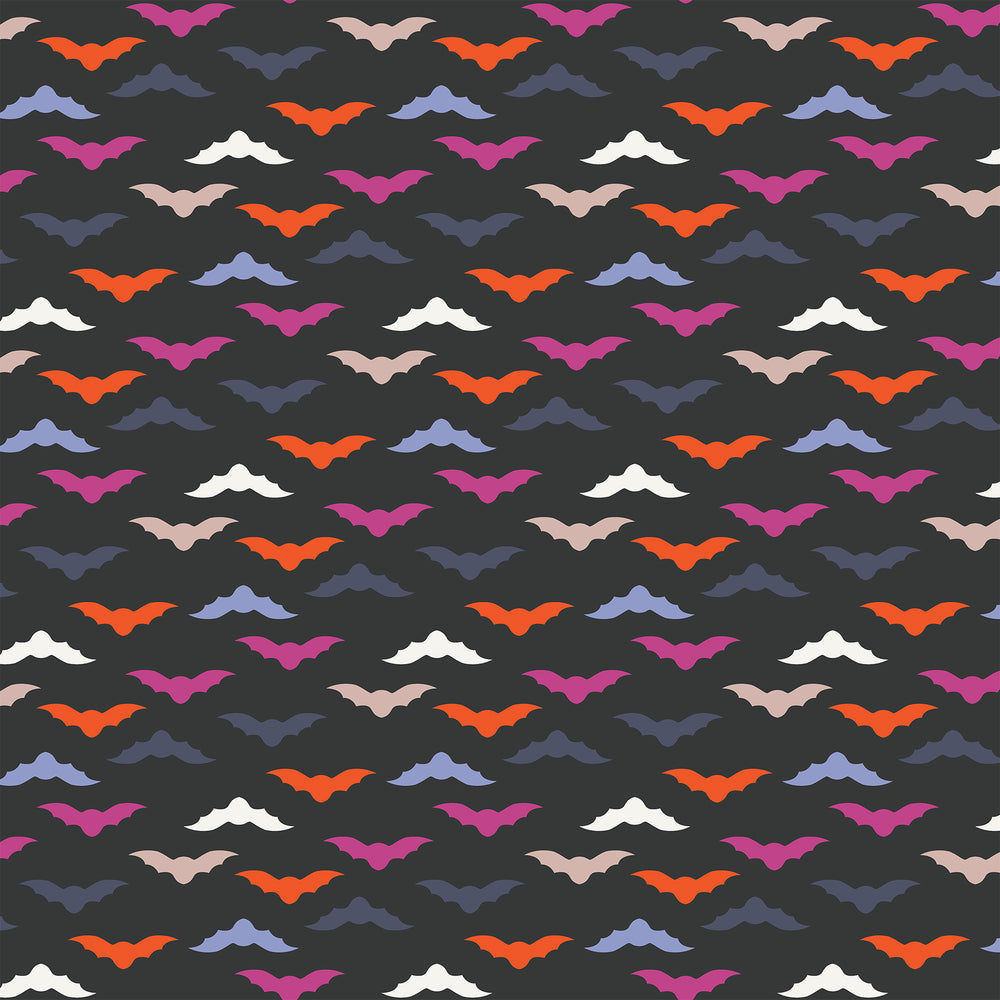 GhostTown - Bats in Black - Figo Fabrics - 90517-99 - Half Yard