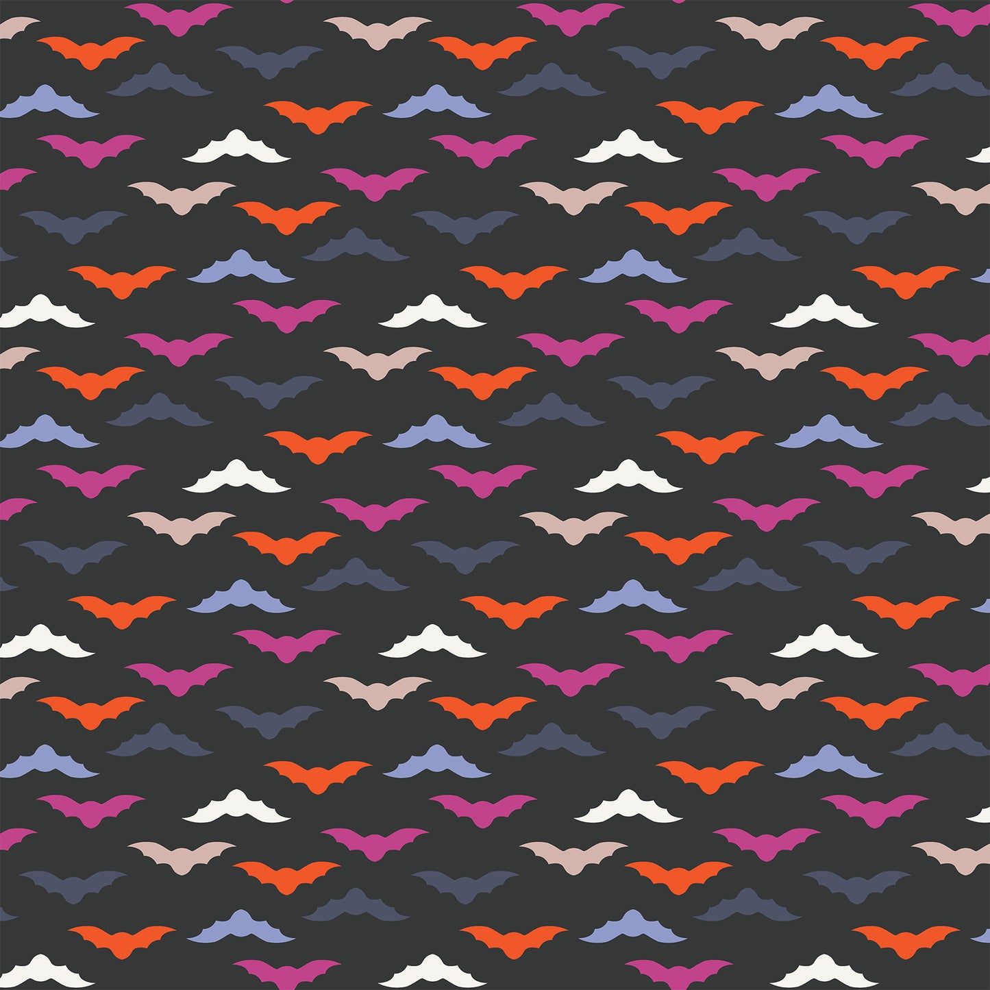 GhostTown - Bats in Black - Figo Fabrics - 90517-99 - Half Yard