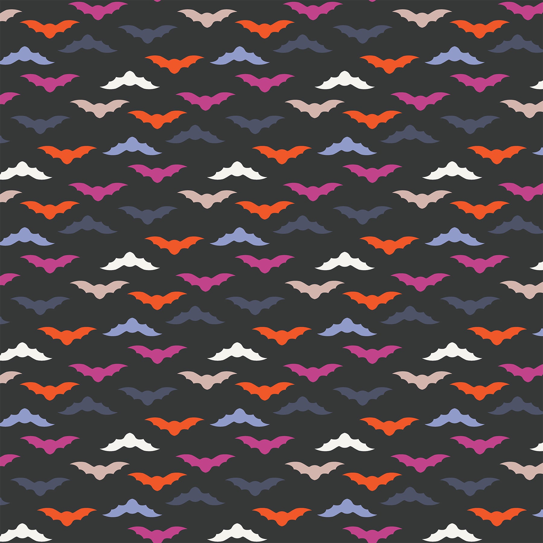 GhostTown - Bats in Black - Figo Fabrics - 90517-99 - Half Yard