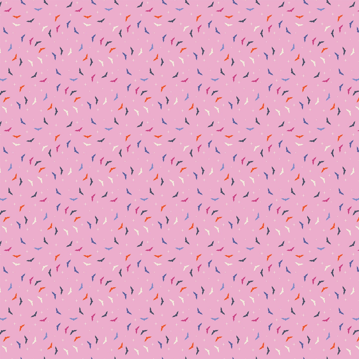 GhostTown - Ditsy Bats in Pink - Figo Fabrics - 90518-21 - Half Yard