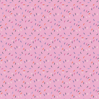 GhostTown - Ditsy Bats in Pink - Figo Fabrics - 90518-21 - Half Yard