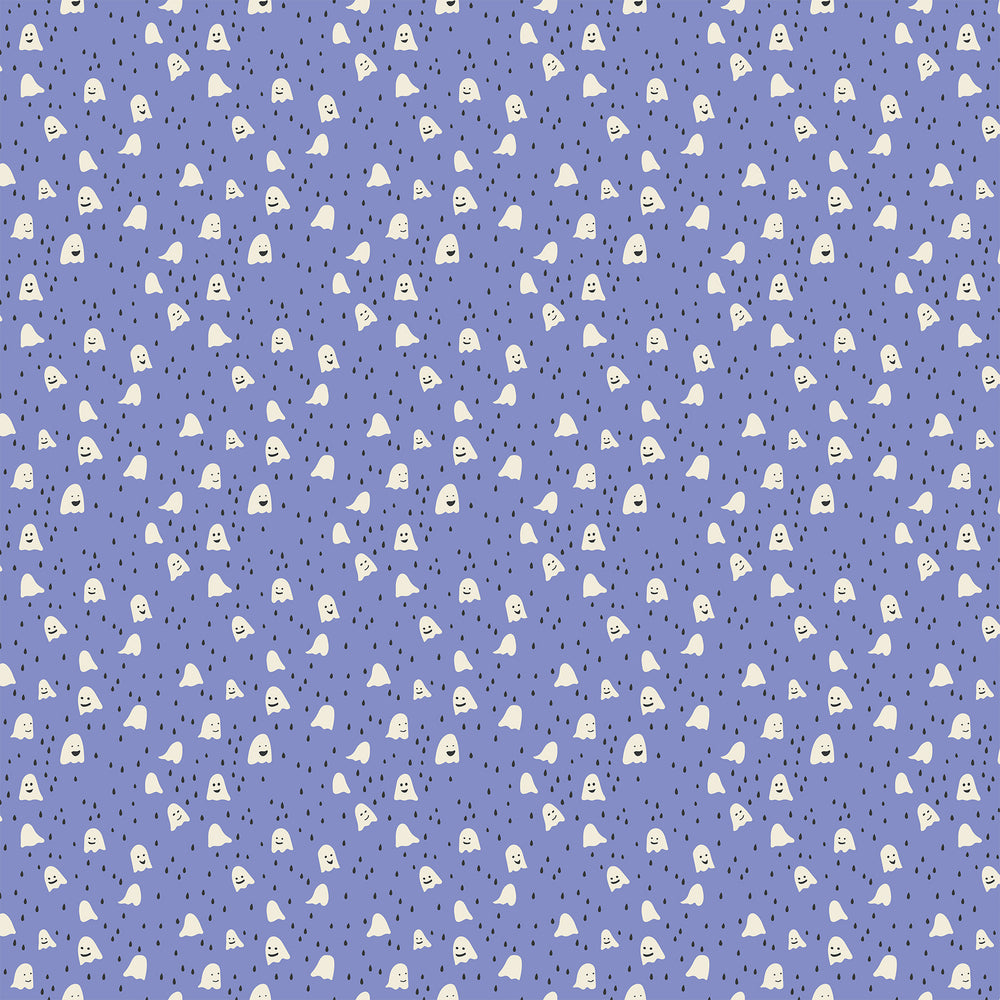 GhostTown - Ghosts in Blue - Figo Fabrics - 90521-42 - Half Yard