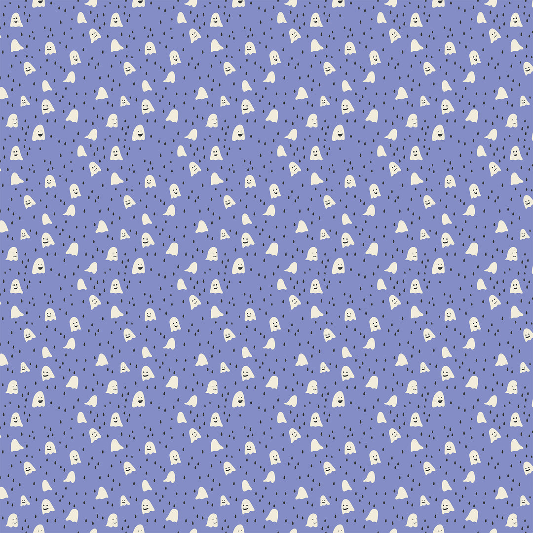 GhostTown - Ghosts in Blue - Figo Fabrics - 90521-42 - Half Yard