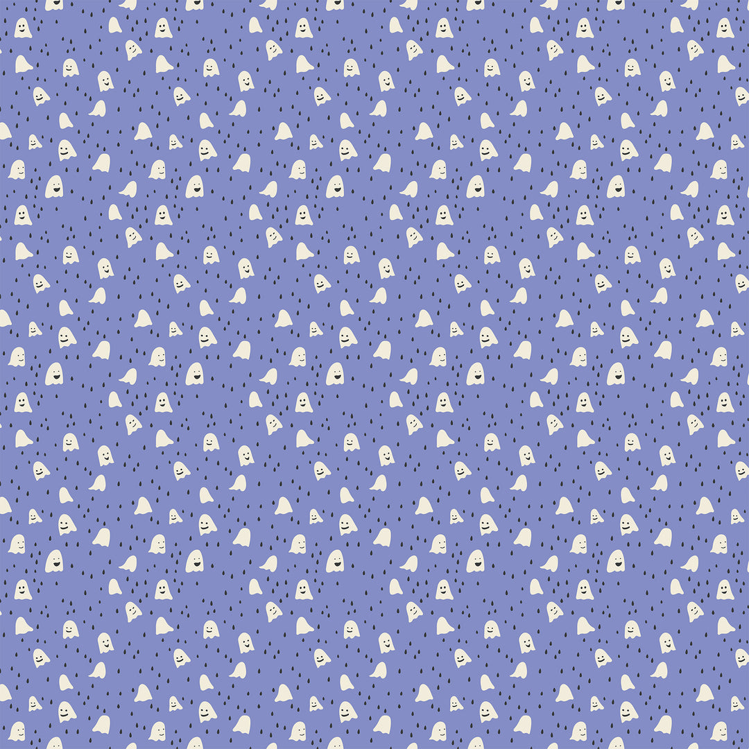 GhostTown - Ghosts in Blue - Figo Fabrics - 90521-42 - Half Yard