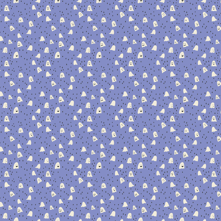 GhostTown - Ghosts in Blue - Figo Fabrics - 90521-42 - Half Yard