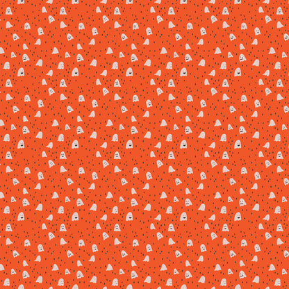 GhostTown - Ghosts in Orange - Figo Fabrics - 90521-56 - Half Yard