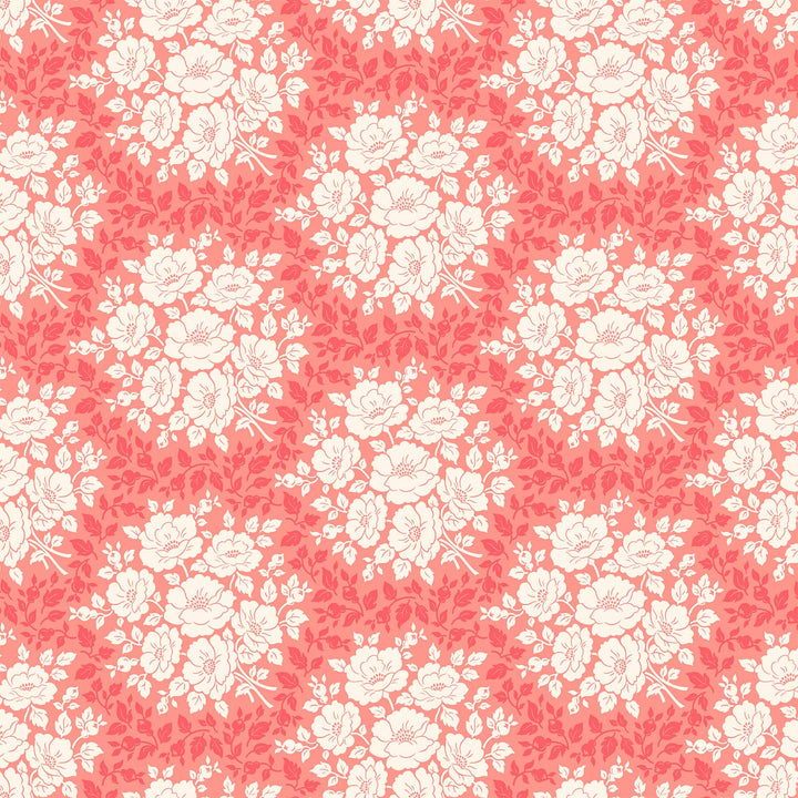 Local Honey - Morning Bloom in Coral - Heather Bailey for Figo Fabrics - 90659-20 - Half Yard
