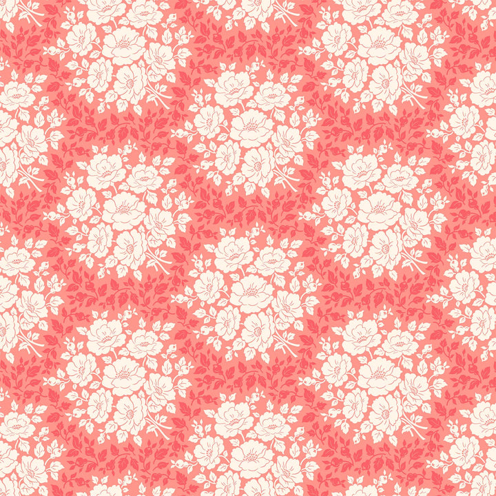 Local Honey - Morning Bloom in Coral - Heather Bailey for Figo Fabrics - 90659-20 - Half Yard