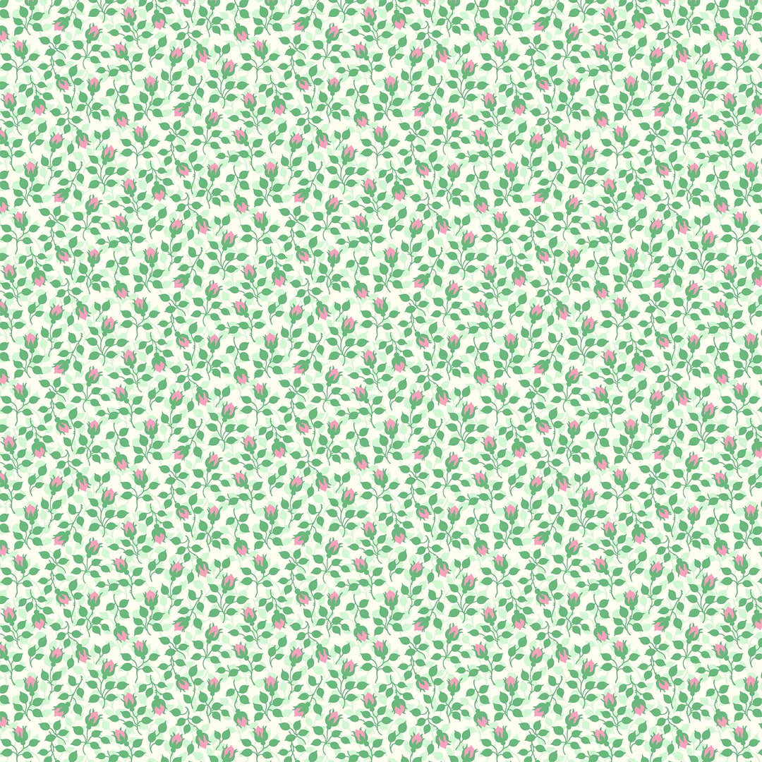 Local Honey - Rosebud in Mint - Heather Bailey for Figo Fabrics - 90662-60 - Half Yard