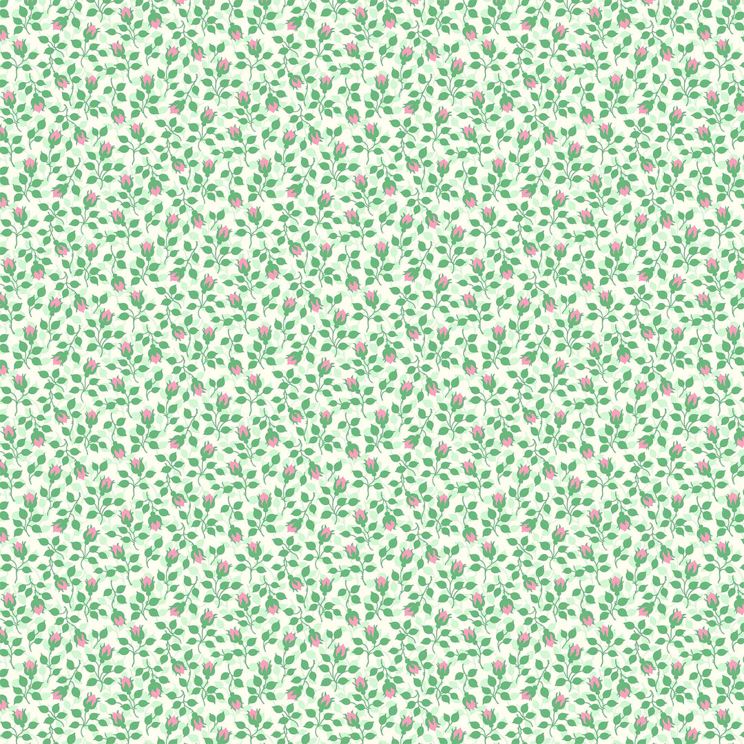 Local Honey - Rosebud in Mint - Heather Bailey for Figo Fabrics - 90662-60 - Half Yard